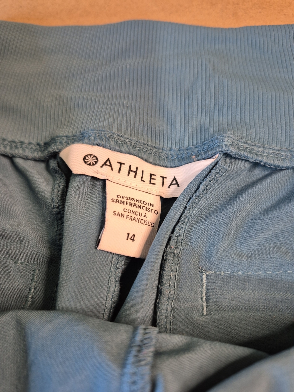 Athleta Womens Athletic Shorts in Teal Blue Size 14 - Picture 4 of 11